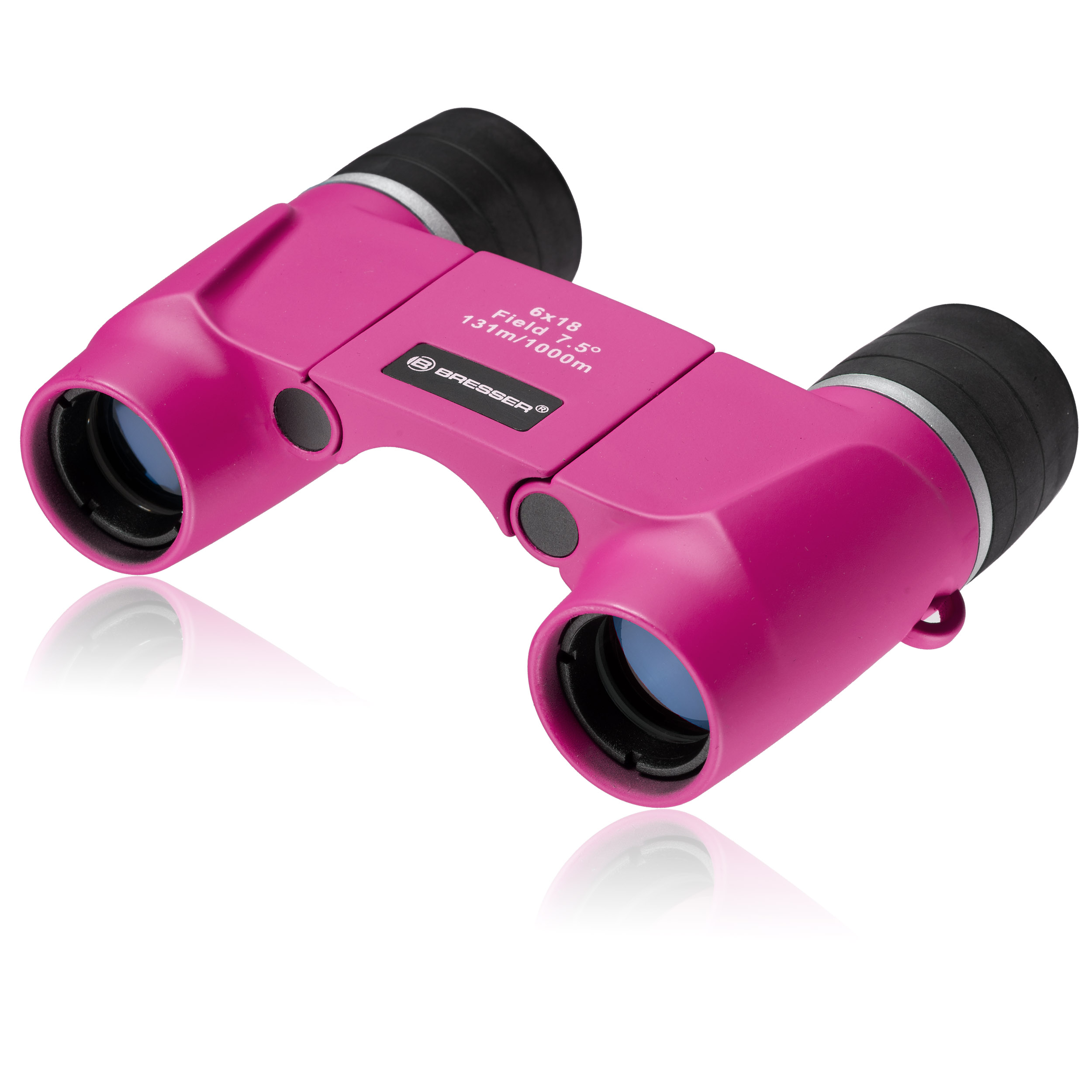 BRESSER JUNIOR Children's Binoculars 6x18 pink