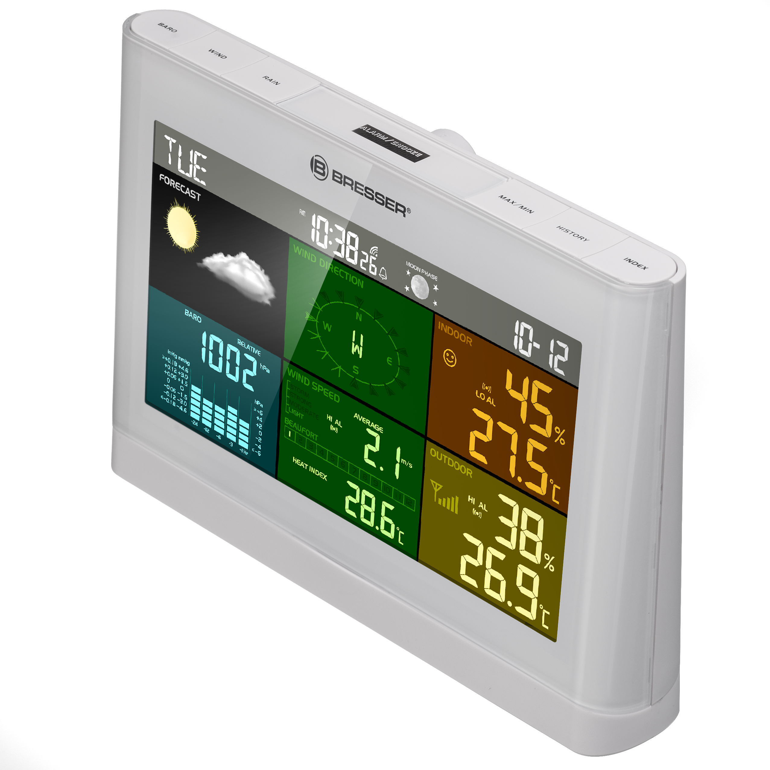 BRESSER 5-in-1 Comfort Weather Station with Colour Display | white ...
