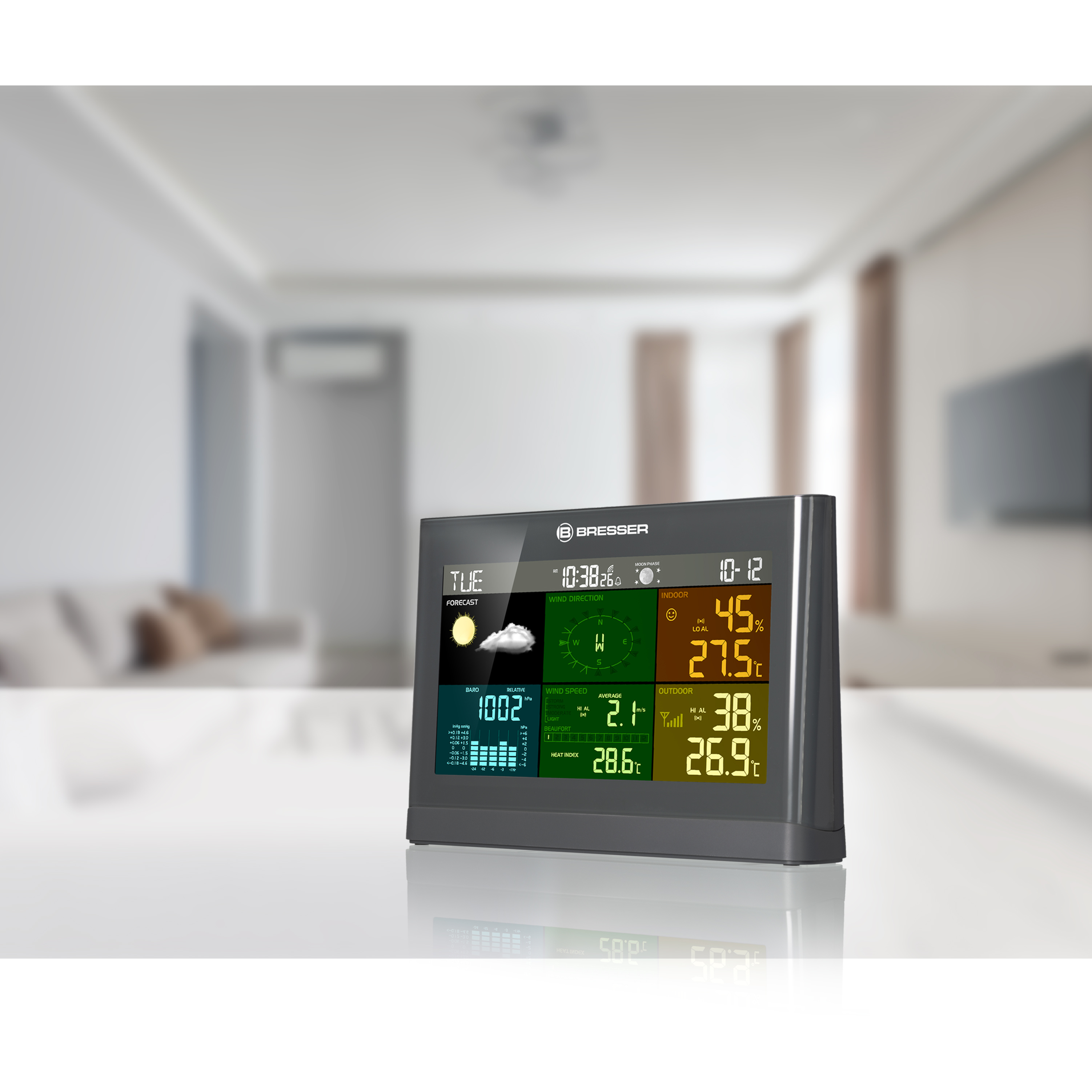 BRESSER 5-in-1 Comfort Weather Station with Colour Display | grey ...
