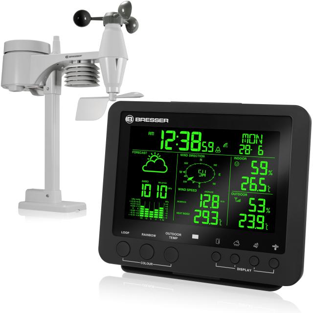 BRESSER 5-in-1 Professional Weather Center with colour change 