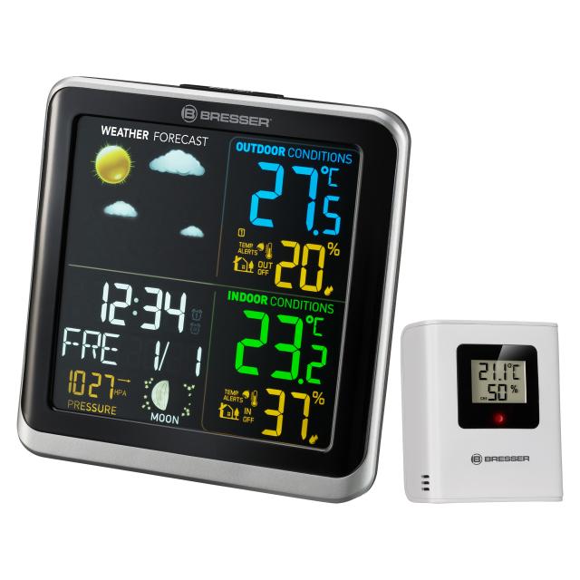 BRESSER Weather Station ClimaTemp TB with LCD colour display 
